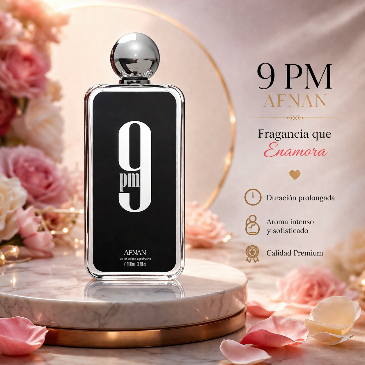 Afnan 9PM Eau de Parfum for Men | 100ml (3.4 oz) | Long-Lasting Fragrance